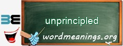 WordMeaning blackboard for unprincipled
